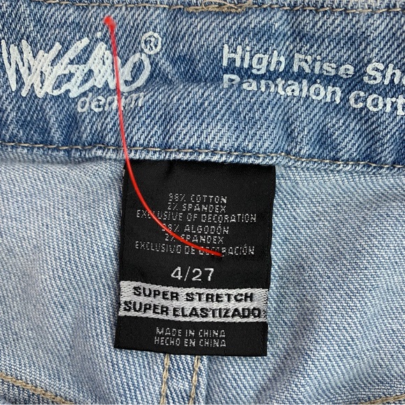 Mossimo High Rise Patriotic Denim Shorts Size 4/ 27 - Picture 5 of 7